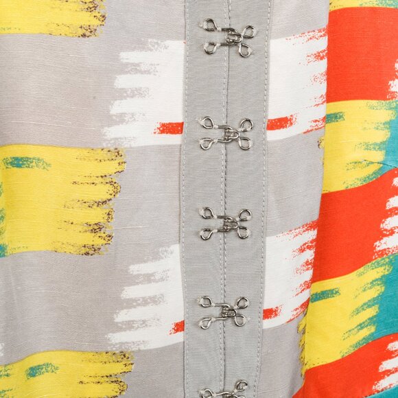 3.1 Phillip Lim Grey Ikat Print Pleated Playsuit - Picture 8 of 11